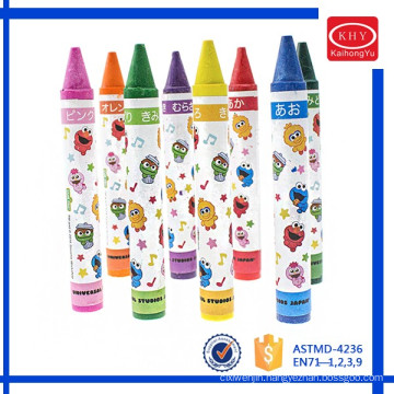 Chunk shape assorted colors wax material 4.3 inches children crayon